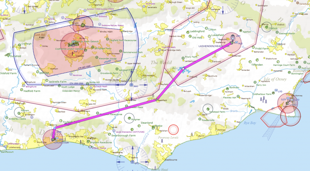 Headcorn to Shoreham Route